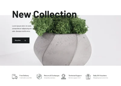 Przykład landing page z przyciskiem i CTA