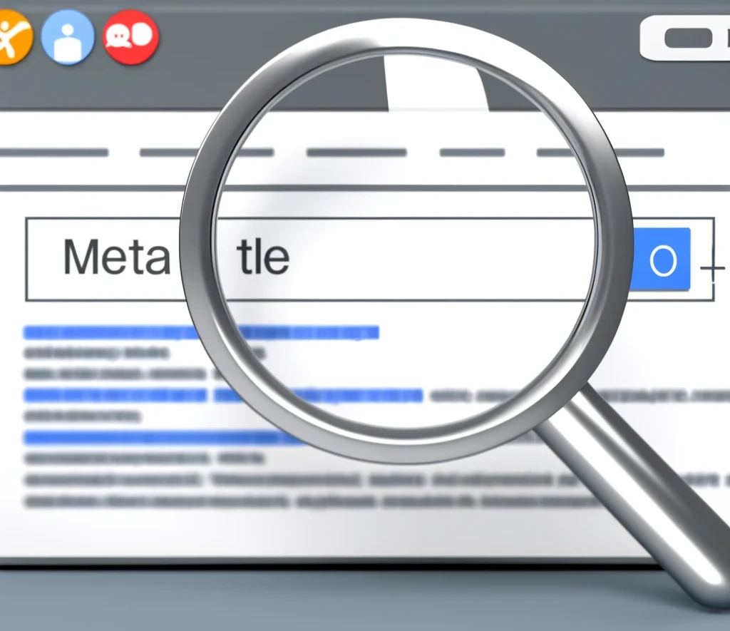 Meta tag title obraz przedstawia serpy i tag title